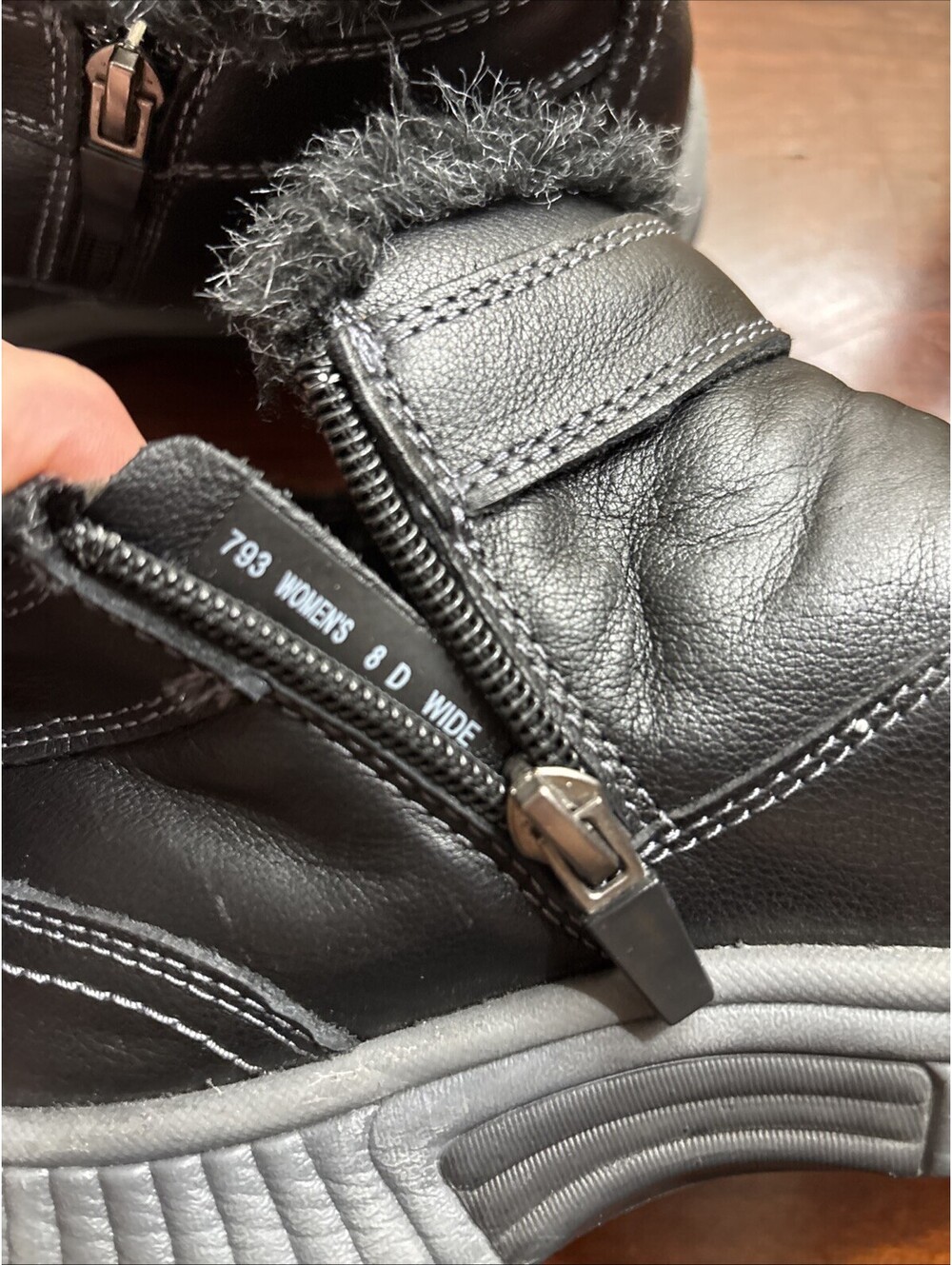 Orthofeet Women Orthopedic Leather Siena Black Ankle Boots Size 8 Wide - Picture 6 of 8